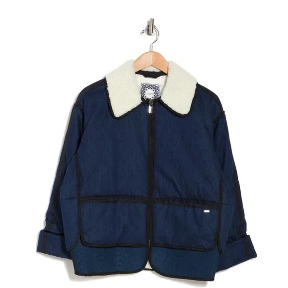 Scotch and soda padded denim bomber jacket